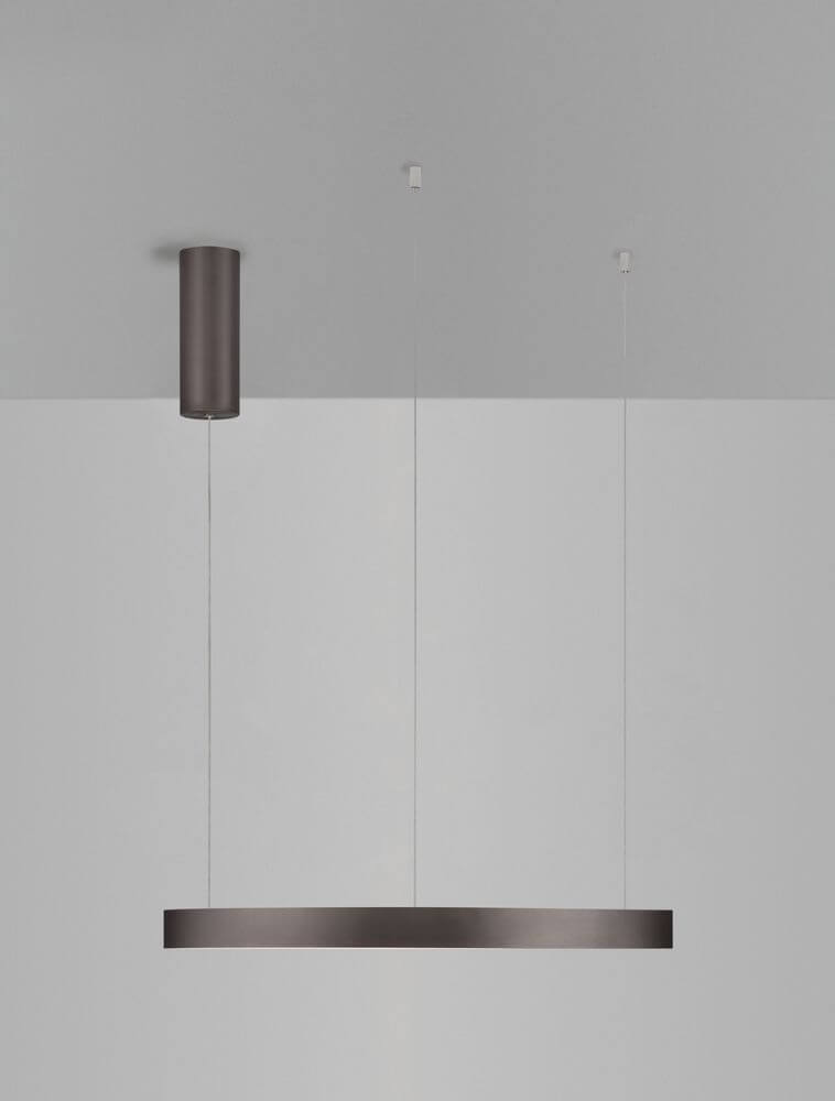 Elowen LED Pendelleuchte 3000K Up & Down Braun im minimalistischen Design, ideal für Ess- und Wohnräume.