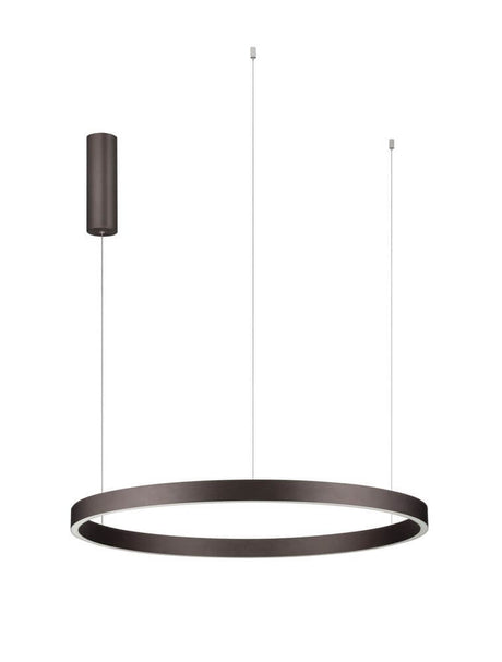 Elowen LED Pendelleuchte 3000K Up & Down Braun, Ø 80cm, moderne Nova Luce Pendelleuchte in Coffee/Braun