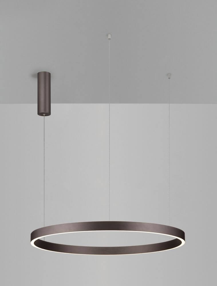 Elowen LED Pendelleuchte 3000K Up & Down Braun in modernem Design für Ess- oder Wohnzimmer.
