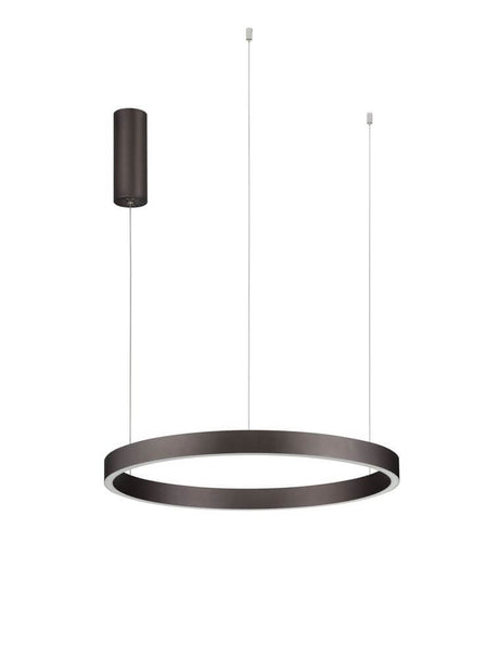 Elowen LED Pendelleuchte 3000K Up & Down Braun, Ø 60cm, moderne runde Hängelampe in Coffee/Braun von Nova Luce