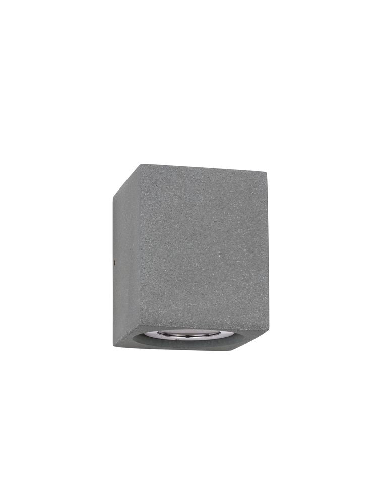 Emile LED udendørs væglampe Cube grå IP65