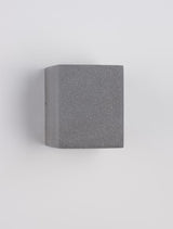 Emile LED udendørs væglampe Cube grå IP65