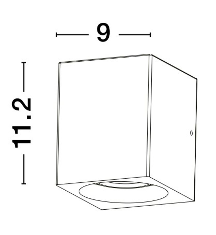 Emile LED udendørs væglampe Cube grå IP65