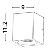 Emile LED udendørs væglampe Cube grå IP65