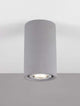 Emile LED Außenwandleuchte Rund 3000K Grau IP65 in grauem Betondesign, ideal für moderne Außenbereiche.