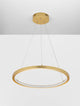 Empatia LED Pendelleuchte Ø 60cm 3000K in modernem Design aus Gold Messing Aluminium und Acryl.