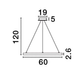Empatia Led Pendant Lamp Ø 60 cm 3000K