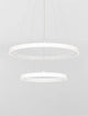 Empatia LED Pendelleuchte 2-flammig Ø 60cm 3000K in modernem Design mit zwei Ringen.