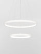 Empatia LED Pendelleuchte 2-flammig Ø 60cm 3000K in modernem Design mit doppeltem Leuchtkreis.
