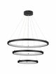 Empatia LED Pendelleuchte 3-flammig Ø 80cm 3000K mit drei Leuchtringen in modernem Design.