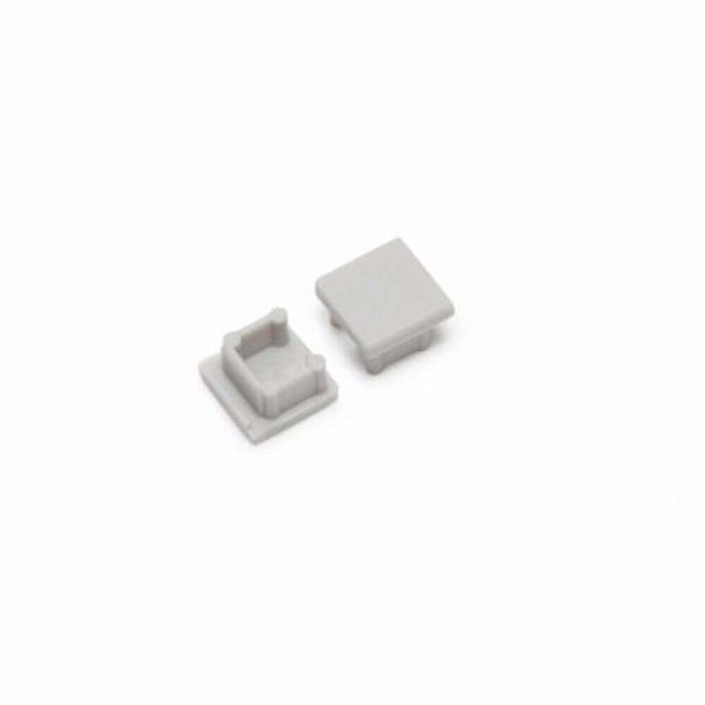 Endkappen 2er Set für Aufbauprofil micro XL Typ A Silber