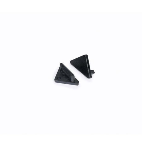 Endkappen 2er Set für Eckprofil 30° + 60° Typ E Schwarz - Zubehör für LED Eckprofile.
