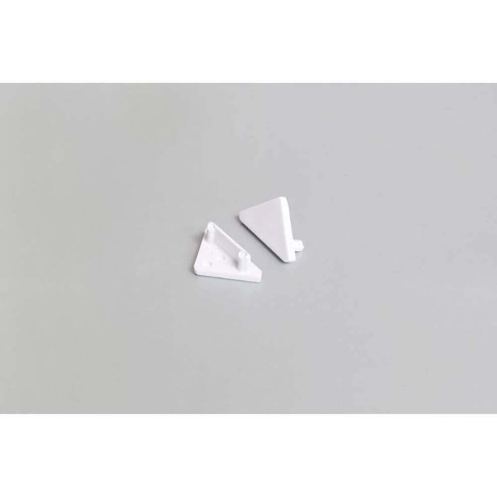 Endkappen 2er Set für Eckprofil 30° + 60° Typ E Weiß