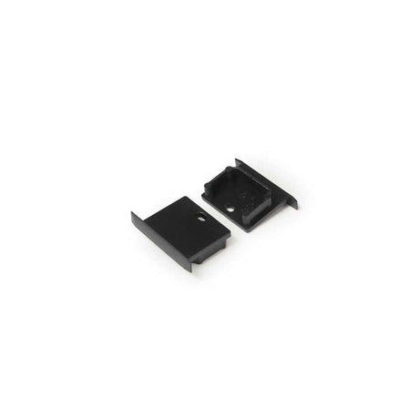 Endkappen 2er Set für LED Profil Einbau, tief schwarz, 21mm Serie L, für Einbau-LED-Profile