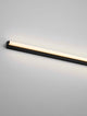 Endo LED Wandleuchte 3000K Schwarz IP44 an einer Wand montiert, modernes Design mit sanftem Licht.