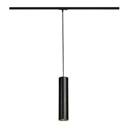Suspension Enola B PD-1 noire GU10 avec adaptateur 1P pour système de rails haute tension en aluminium.