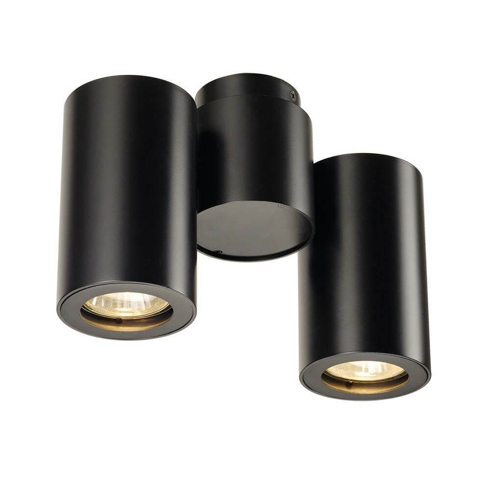 Enola B Spot Double Wand- und Deckenleuchte Schwarz