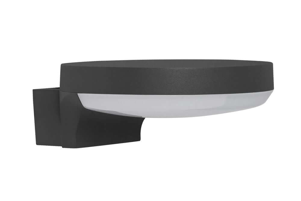 Enzi LED Außenwandleuchte 3000K Dunkelgrau IP54 in modernem Design, ideal für die Fassadenbeleuchtung.