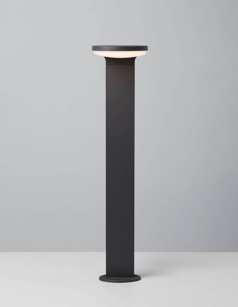 Enzi LED Außenwegeleuchte 3000K Dunkelgrau IP54 mit modernem Design und warmweißem Licht.