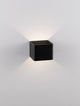Epic LED Wandleuchte Rechteckig 3000K Schwarz - quadratische Wandlampe mit warmweißem Licht und modernem Design.