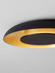 Epos Deckenleuchte Ø 40cm 2700, 4000K in Schwarz und Gold, modernes Deckenlicht, dimmbar über TRIAC.
