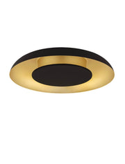 Epos Deckenleuchte Ø 40cm 2700, 4000K Schwarz/Gold, dimmbar per TRIAC, Nova Luka