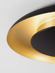 Epos Deckenleuchte Ø 60cm 2700, 4000K – schwarze und goldene Aluminium-Deckenlampe mit warmweißem Acryllicht, elegantes modernes Design für Wohn- und Esszimmer