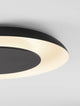 Alt Tag: Epos Deckenleuchte Ø 60cm 2700, 4000K in Schwarz-Gold, schlanke Aluminium-Acryl Deckenleuchte für Wohnzimmer und Flur