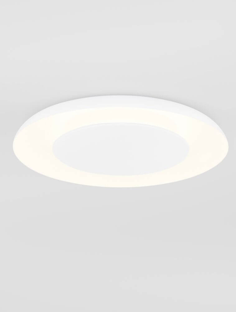 Alt Tag: Epos Deckenleuchte Ø 60cm 2700, 4000K in Weiß mit ringförmigem Design, energiesparende LED-Deckenleuchte für Wohnzimmer und Flur