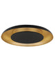 Epos Deckenleuchte Ø 60cm 2700, 4000K schwarz-gold, schlanke Aluminiumleuchte mit acryl diffuser, ideal für Wohnzimmer und Flur