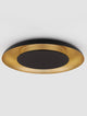 Alt Tag: Epos Deckenleuchte Ø 60cm 2700, 4000K – elegante schwarze und goldene Deckenleuchte aus Aluminium mit diffusierendem Acryl, ideal für Wohnzimmer und Flur