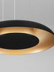 Epos Pendelleuchte Ø 40cm 2700, 4000K in Schwarz und Gold mit TRIAC-Dimmfunktion.