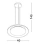 Epos Pendelleuchte Ø 40cm 2700, 4000K: technische Zeichnung mit Abmessungen 40cm und 145cm.