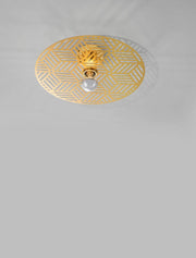 Eres Deckenleuchte E27 Ø 40cm Gold, goldene Nova Luce Deckenleuchte aus Stahl für Wohn- und Esszimmer