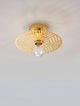 Eres Wandleuchte E27 Ø 25cm Gold mit modernem Design und goldenem Stahl-Lampenschirm