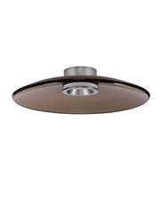 Plafonnier Esti LED Ø 50 cm 3000K au design moderne avec abat-jour brun
