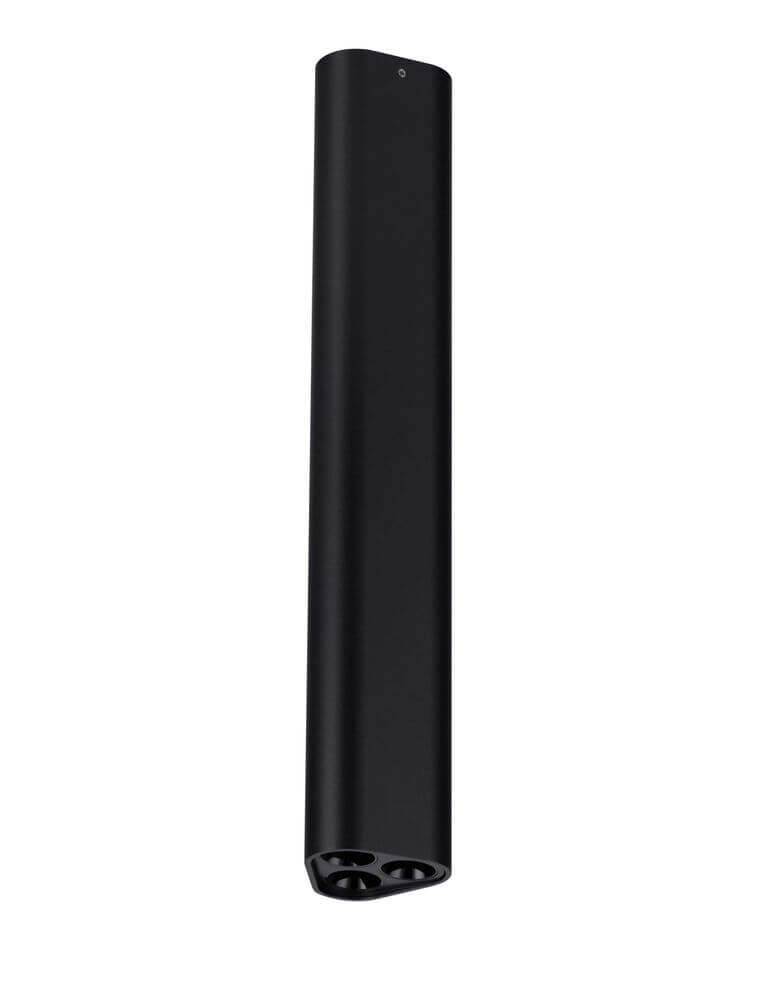 Etho Deckenleuchte H 30,5cm 3-flammig 3000K in modernem schwarzem Design, ideal für stimmungsvolle Beleuchtung.