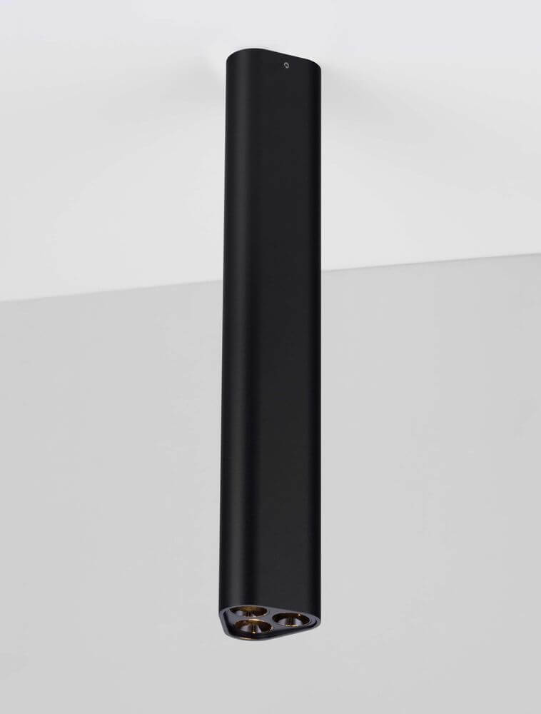 Etho Deckenleuchte H 30,5cm 3-flammig 3000K in elegantem Schwarz, ideal für moderne Wohnräume.