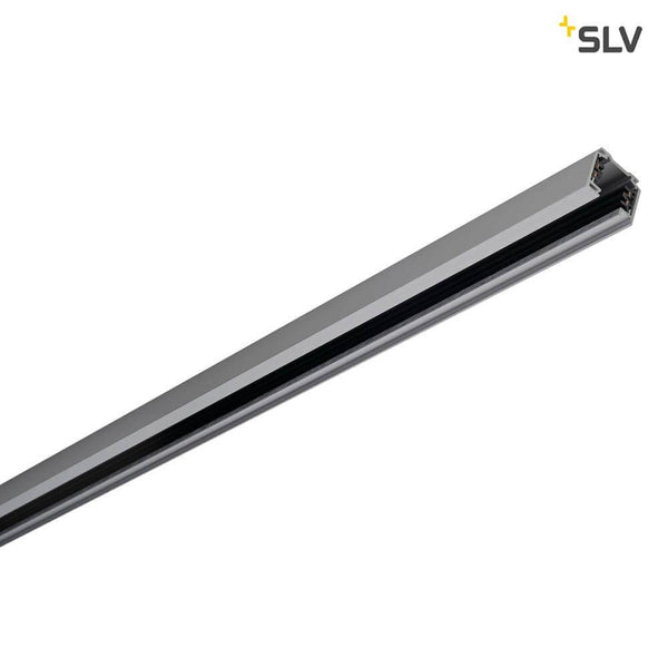 Rail d’alimentation triphasée Eutrac gris argenté 2 m, rail porteur en aluminium pour système haute tension