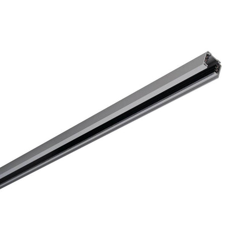 Eutrac 3-Phasen Stromschiene Silbergrau 2m Aluminium-Trägerschiene für Wand- und Deckenmontage