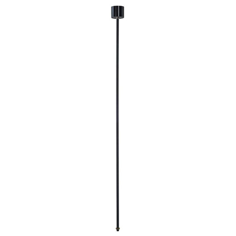 Eutrac Pendelabhängung für 3-Phasenstromschiene Schwarz 120cm, starre schwarze Pendelabhängung für das Hochvolt 3Phasen-Aufbauschienen-System