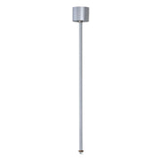 Eutrac Pendelabhängung für 3-Phasenstromschiene, silbergrau, 60cm Länge, Frontansicht