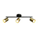 Explore 3 Spotlight: elegantes Spot-Schienensystem mit 3 Strahlern in gold und schwarz.