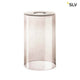 Fenda Glasleuchtenschirm 20cm Rauchglas – eleganter Glas-Zylinder in Rauchglasoptik mit 12,5 cm Durchmesser.