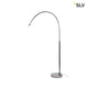 Fenda Bow Basis E27 Bogenlampe Chrom (ohne Schirm) in modernem Design mit chrom farbenem Bogenarm.