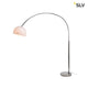 Fenda Bow Basis E27 Bogenlampe Chrom (ohne Schirm) im eleganten Design mit chromfarbigem Bogenarm.