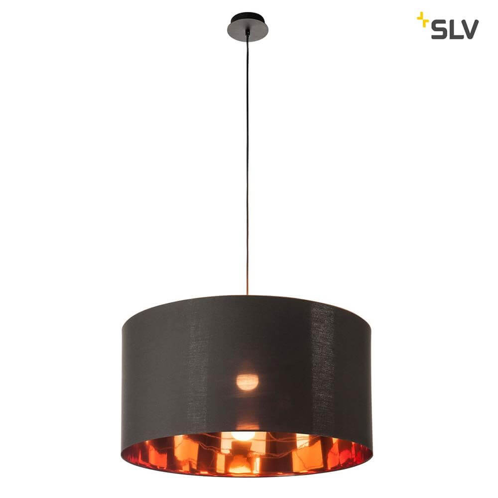 Fenda Leuchtenschirm Ø 70cm Schwarz, Kupfer, eleganter Lampenschirm in Schwarz und Kupfer für stilvolle Beleuchtung.