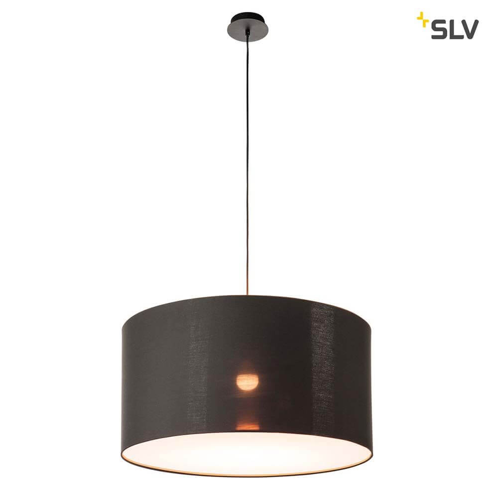 Fenda Leuchtenschirm Ø 70cm Schwarz, Kupfer, eleganter Hängelampe mit schwarzem Schirm und kupferfarbener Innenseite.
