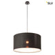 Fenda Leuchtenschirm Ø 70cm Schwarz, Kupfer, eleganter Hängelampe mit schwarzem Schirm und kupferfarbener Innenseite.