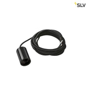 Fitu Pendelleuchte A60 Rund Schwarz 5m Kabel, schwarze Pendelleuchte mit E27 Sockel und offenem Kabelende